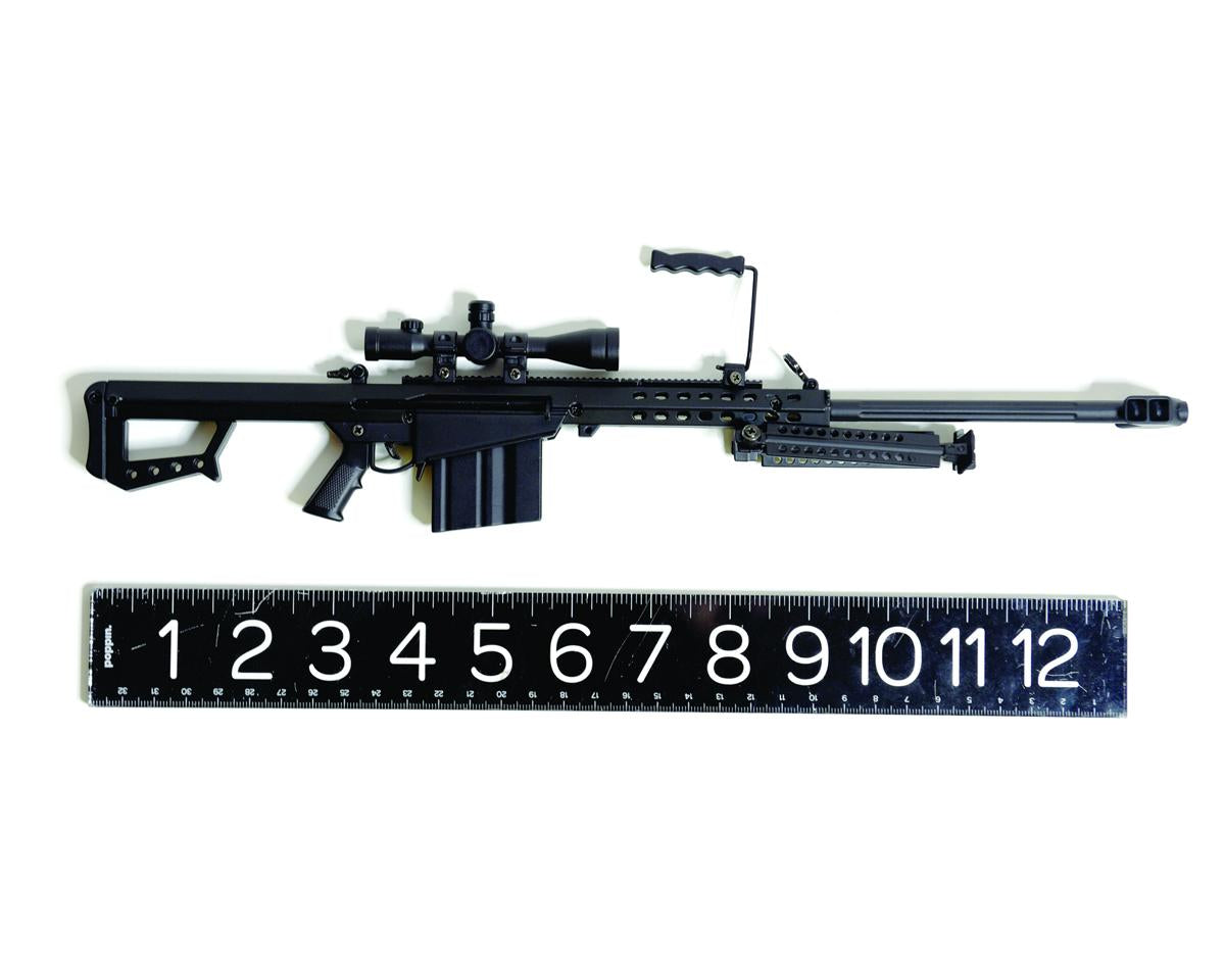 GoatGuns - Miniature 1/4 Scale Die-Cast Barrett 82A1 .50 CAL Model Kit (Black)