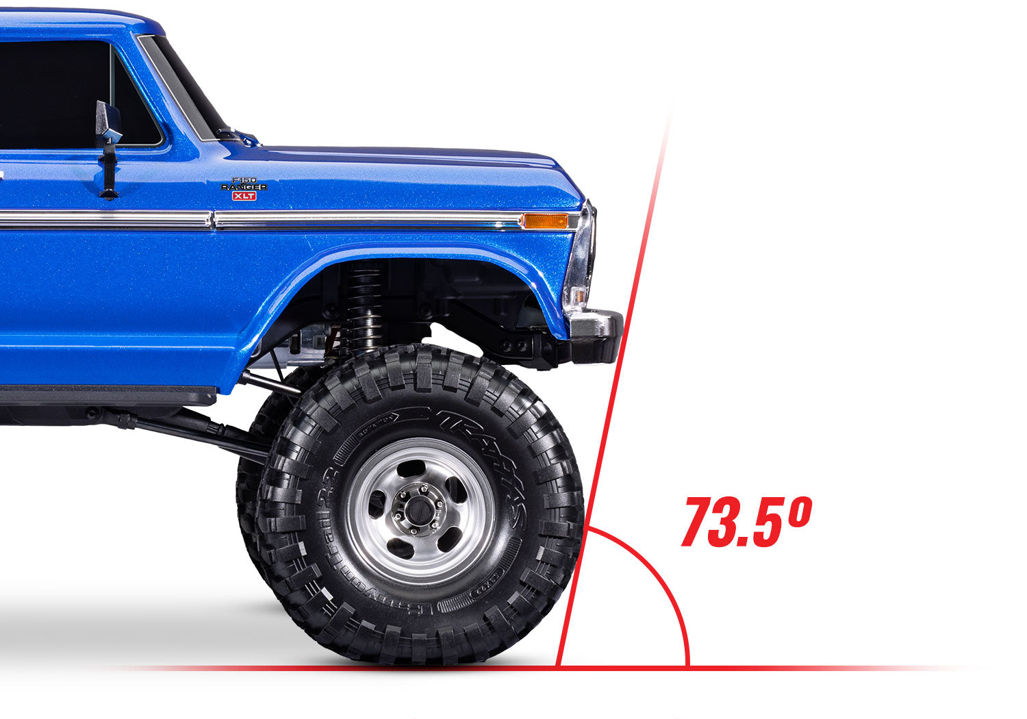 Traxxas - TRX-4 1/10 High Trail Edition RC Crawler w/'79 Ford F-150 Ranger XLT Body & TQi 2.4GHz Radio, Azul