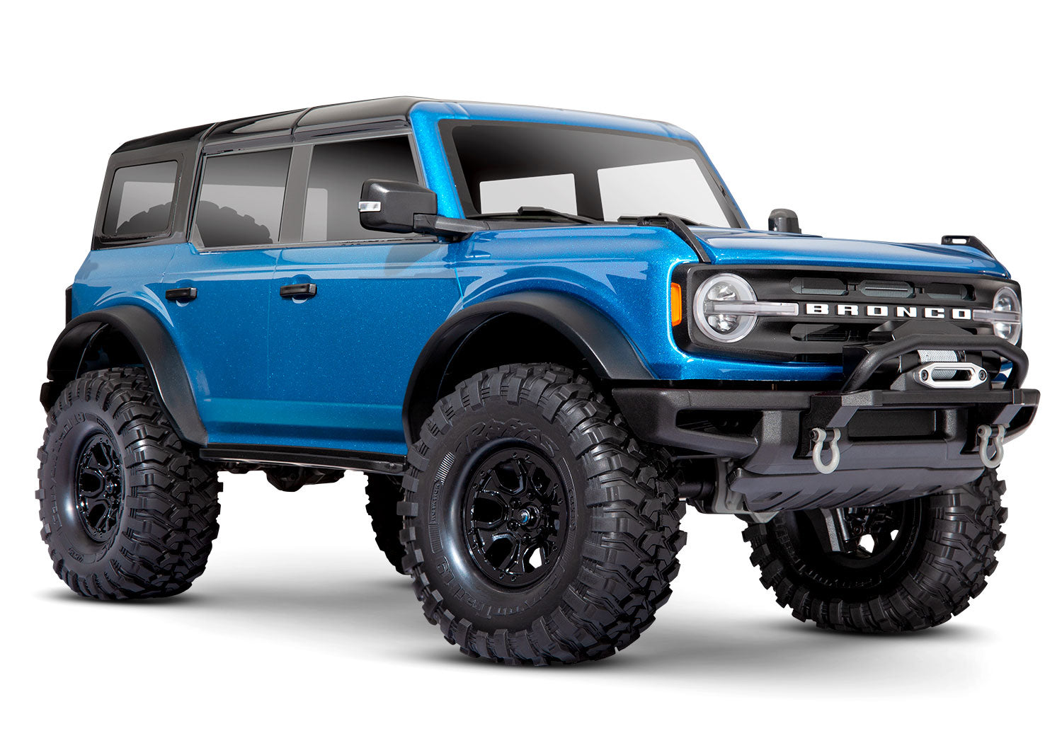 Traxxas - TRX-4 1/10 Trail Crawler Truck w/2021 Ford Bronco Body w/TQi 2.4GHz Radio, Azul
