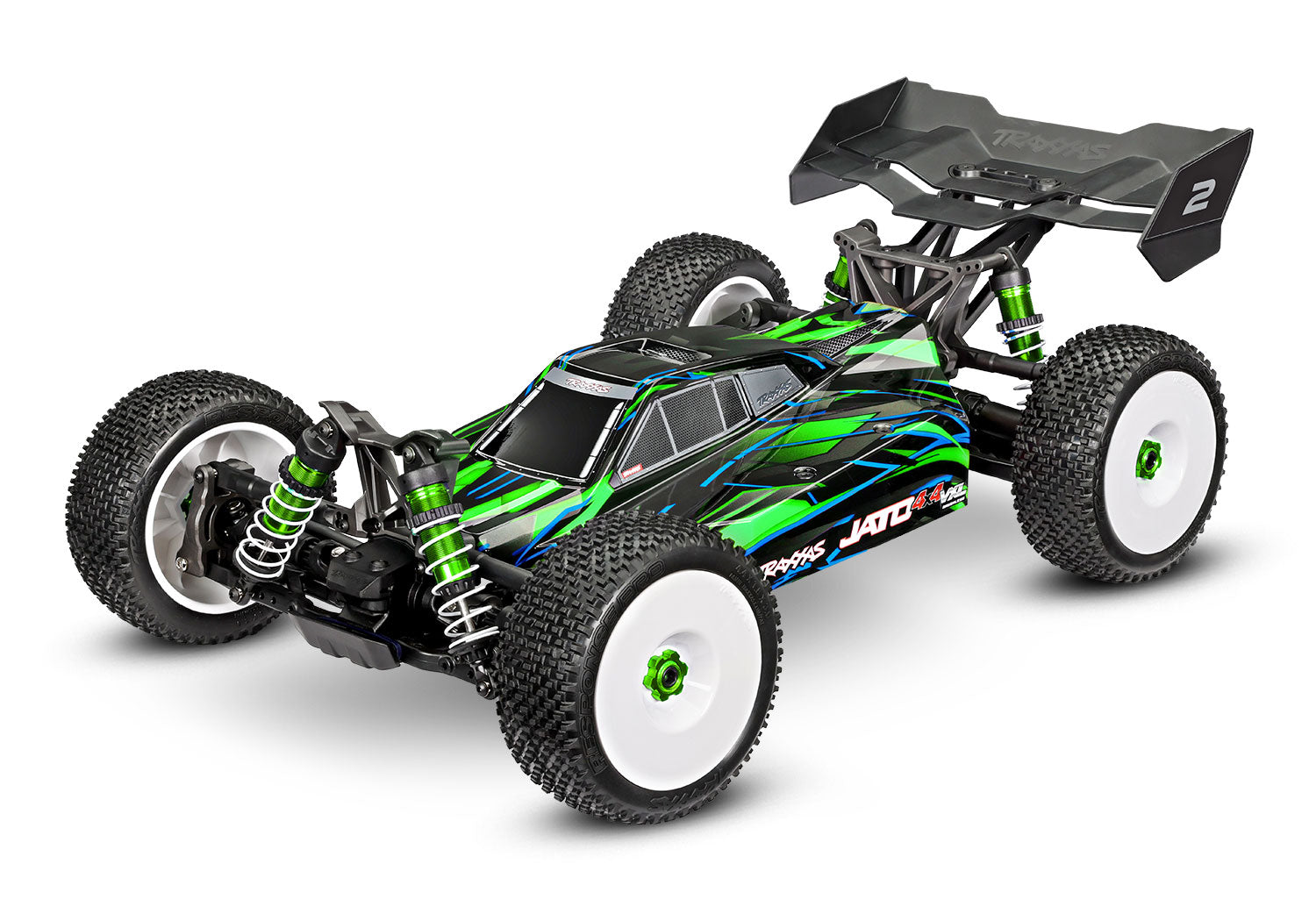 Traxxas - Jato® 4x4 VXL 1/8 Brushless Electric Racing Buggy w/TQi 2.4GHz Radio, Verde