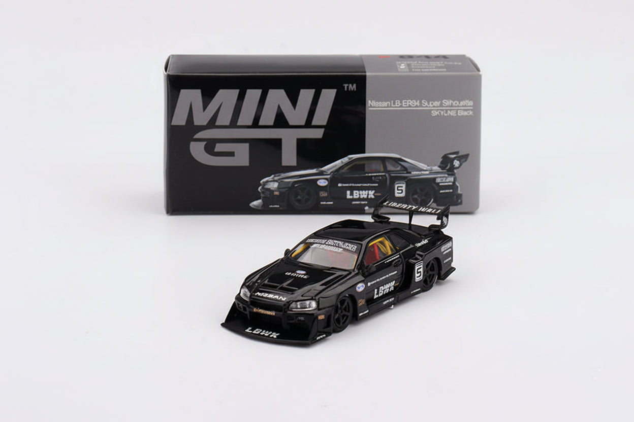 Mini GT - Nissan LB-ER34 Super Silhouette SKYLINE Black 1/64
