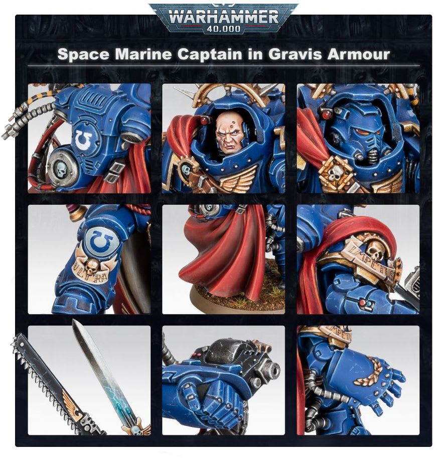 Games Workshop - Space Marines Captain In Gravis Armour – vista adicional 1