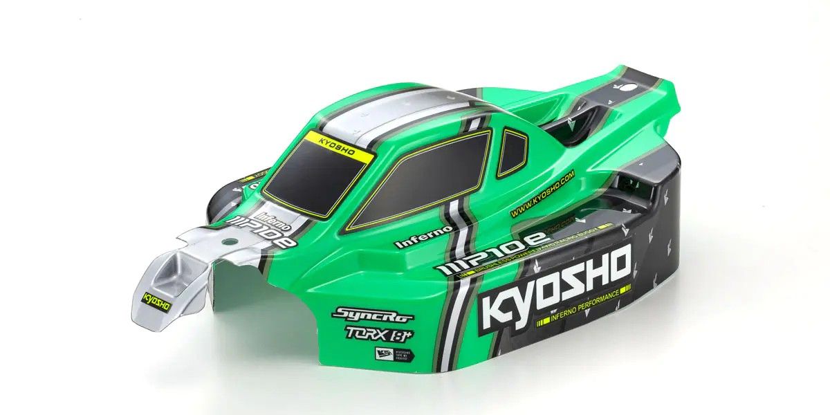 Kyosho - 1:8 Scale Radio Controlled Brushless Powered 4WD Racing Buggy readyset INFERNO MP10e Green