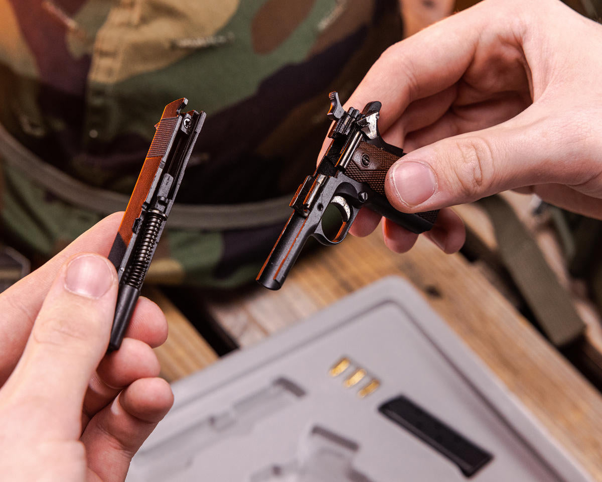 GoatGuns - Miniature 1/2.5 Scale Die-Cast 1911 Model Kit (Black)