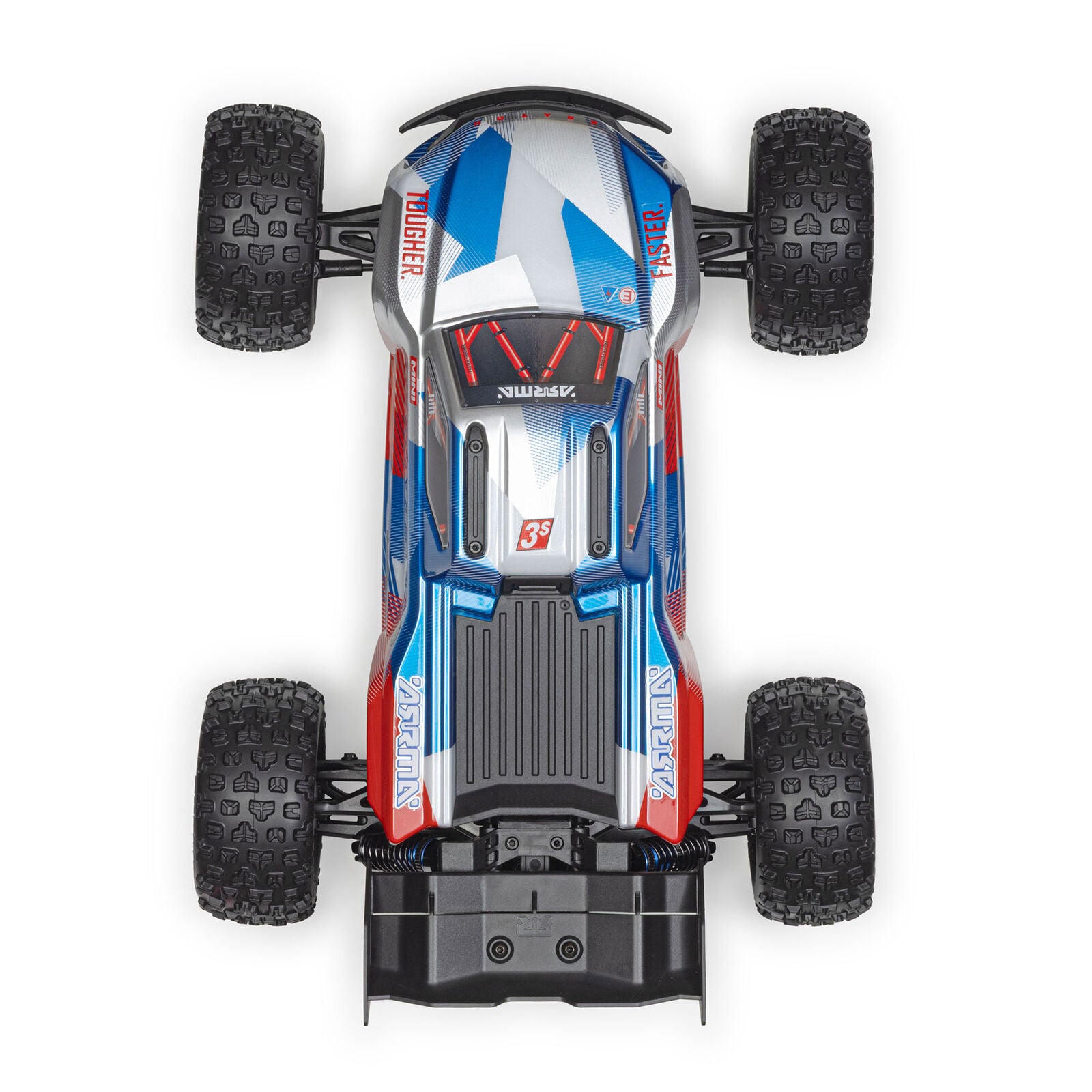Arrma - Mini Kraton 3S BLX 4X4 1/16 RTR Brushless Speed Monster Truck (Red/Blue) w/2.4GHz Radio, 3S LiPo Battery & Charger