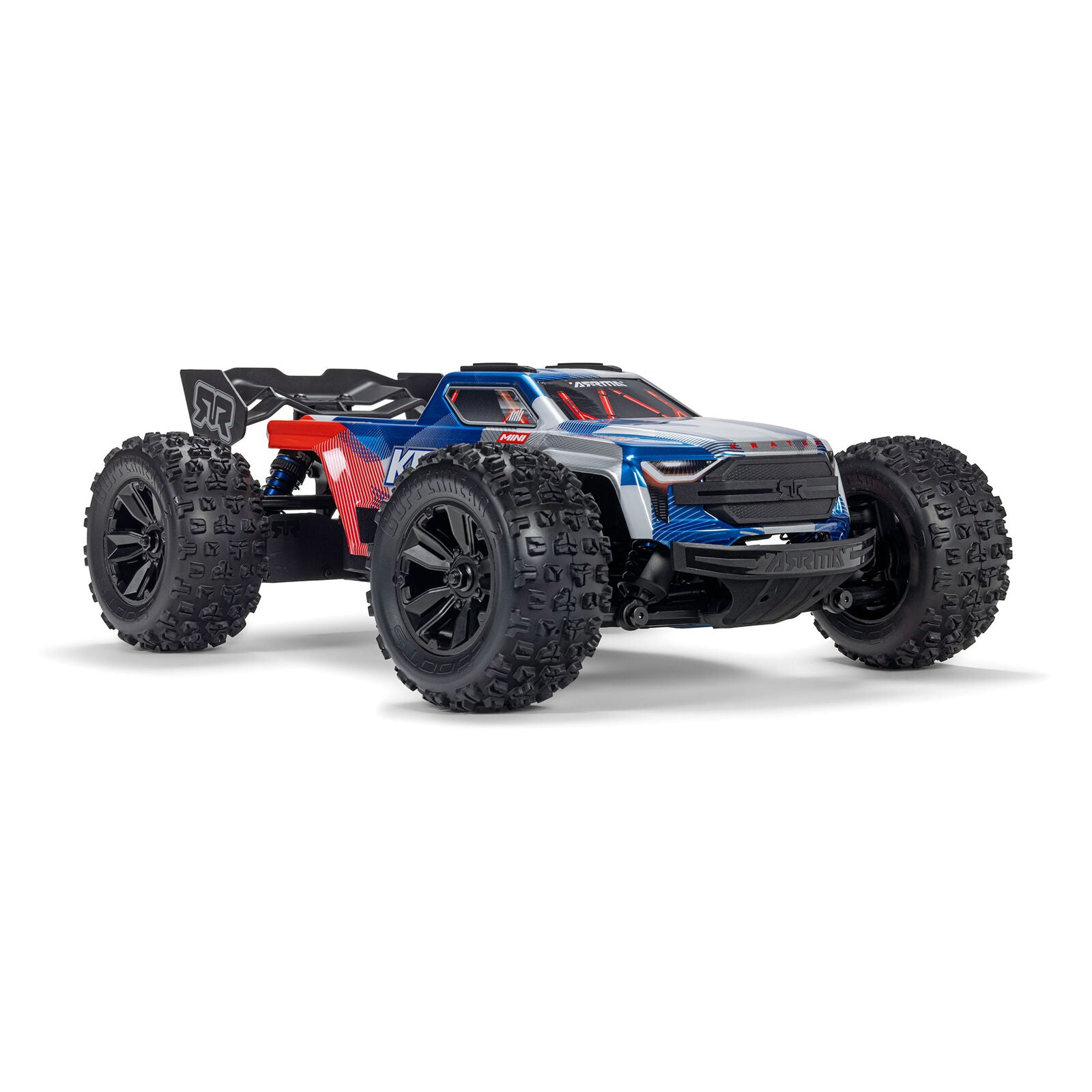 Arrma - Mini Kraton 3S BLX 4X4 1/16 RTR Brushless Speed Monster Truck (Red/Blue) w/2.4GHz Radio, 3S LiPo Battery & Charger