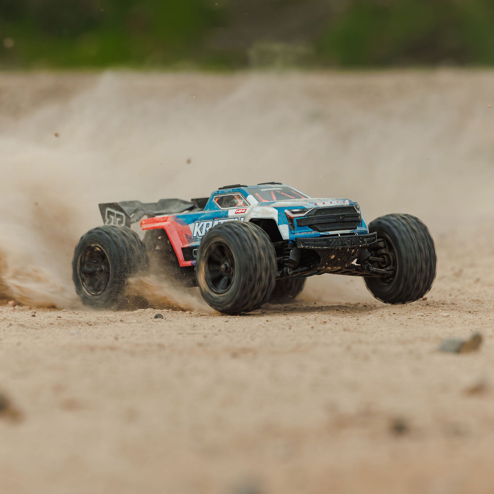 Arrma - Mini Kraton 3S BLX 4X4 1/16 RTR Brushless Speed Monster Truck (Red/Blue) w/2.4GHz Radio, 3S LiPo Battery & Charger