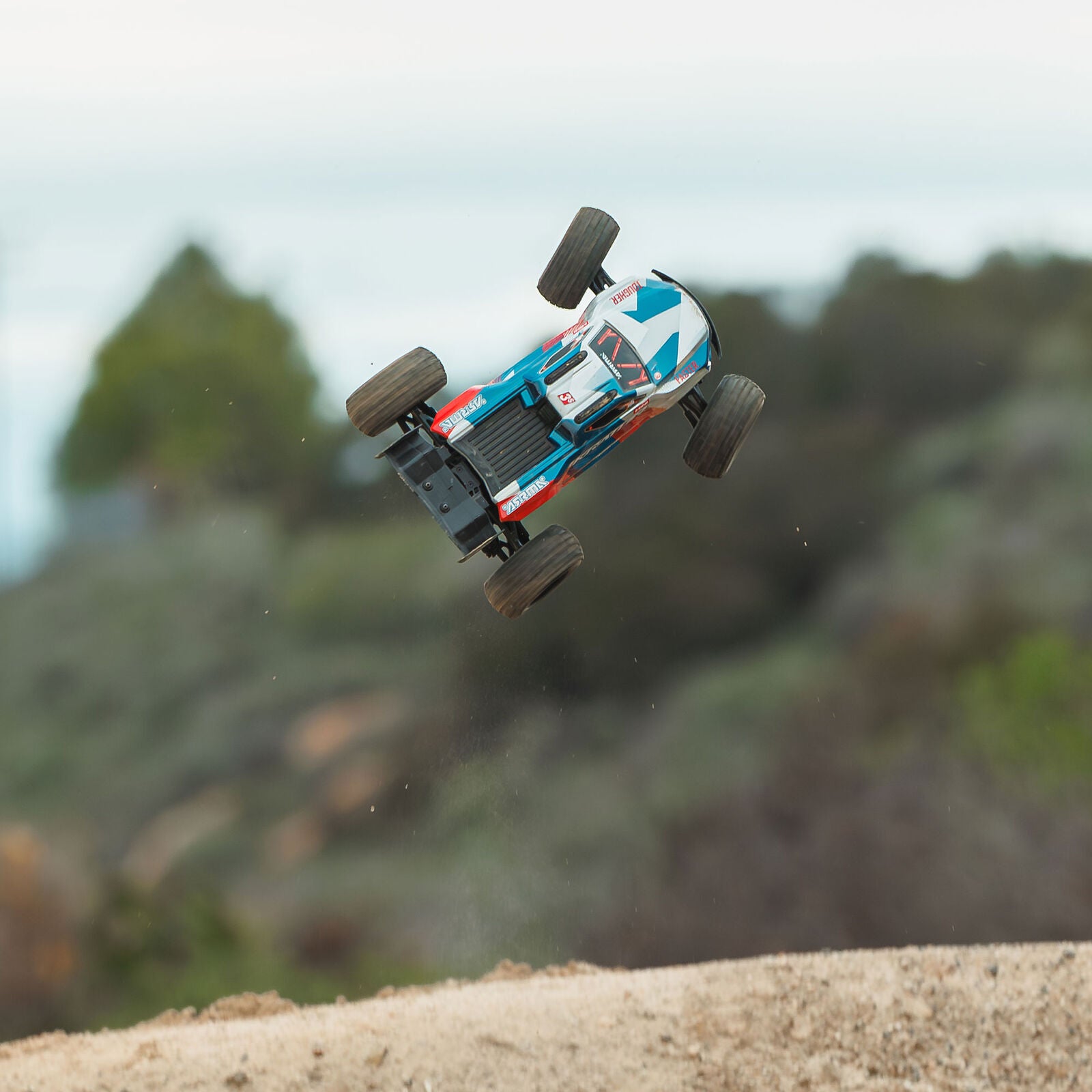 Arrma - Mini Kraton 3S BLX 4X4 1/16 RTR Brushless Speed Monster Truck (Red/Blue) w/2.4GHz Radio, 3S LiPo Battery & Charger