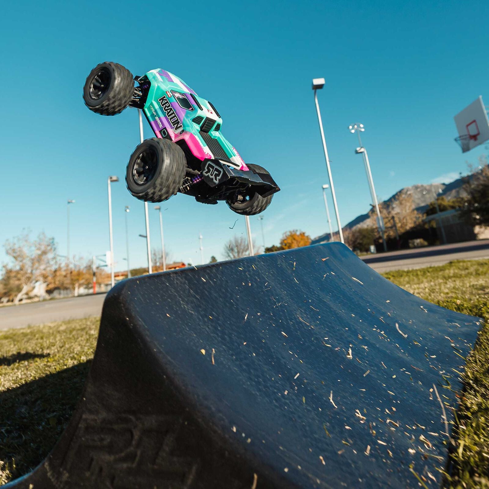 Arrma - Mini Kraton 3S BLX 4X4 1/16 RTR Brushless Speed Monster Truck (Teal/Pink) w/2.4GHz Radio, 3S LiPo Battery & Charger