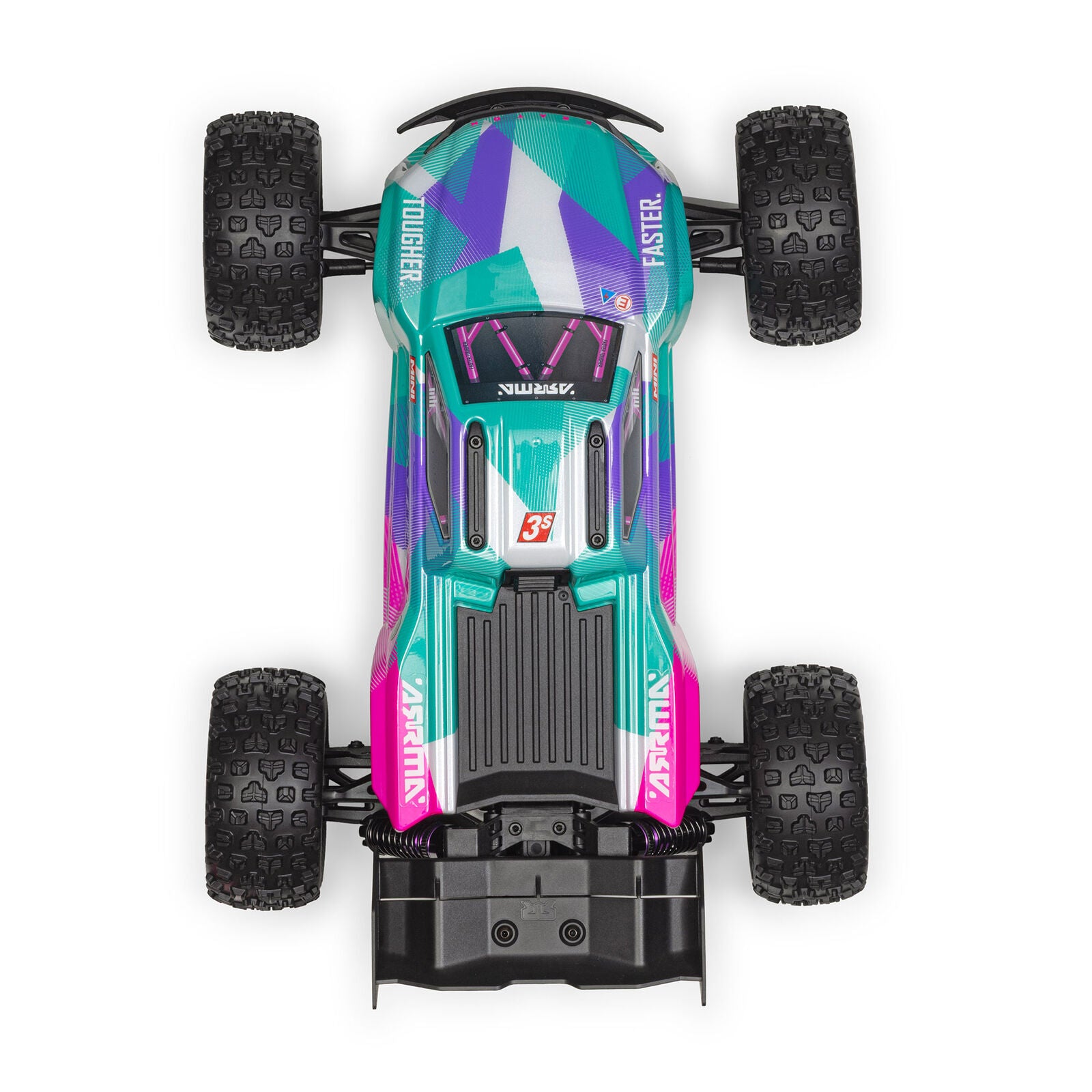 Arrma - Mini Kraton 3S BLX 4X4 1/16 RTR Brushless Speed Monster Truck (Teal/Pink) w/2.4GHz Radio, 3S LiPo Battery & Charger