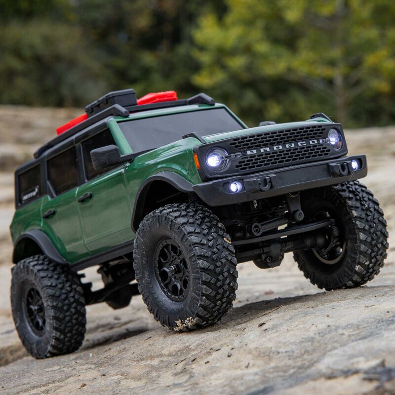 Axial - 1/24 SCX24 Ford Bronco 4X4 RTR Brushed Rock Crawler (Battery & Charger Included), Green