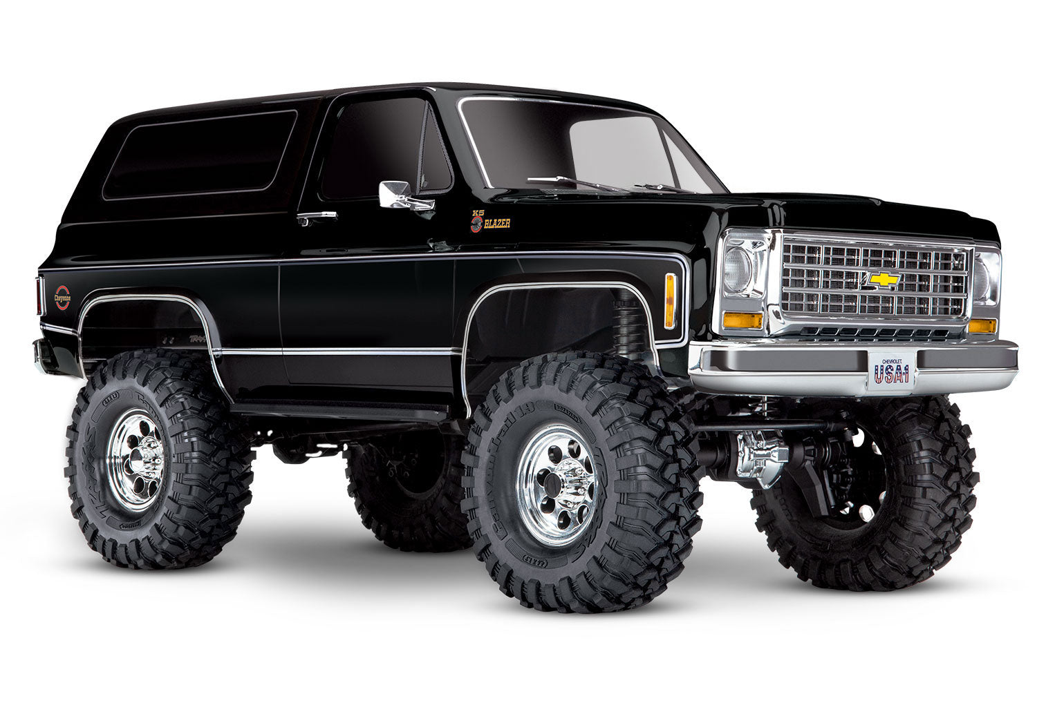Traxxas - TRX-4® 1/10 Trail Crawler Truck w/1979 Chevy Blazer Clipless Body w/TQi 2.4GHz Radio, Negra