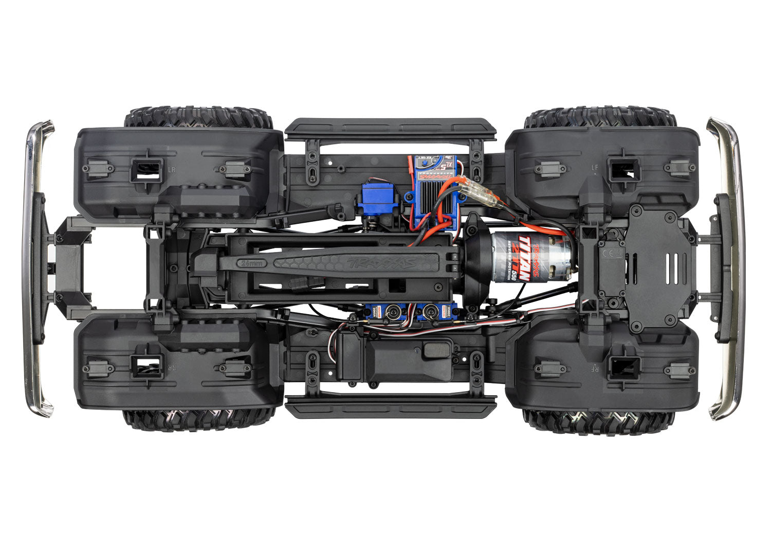 Traxxas - TRX-4® 1/10 Trail Crawler Truck w/1979 Chevy Blazer Clipless Body w/TQi 2.4GHz Radio, Negra
