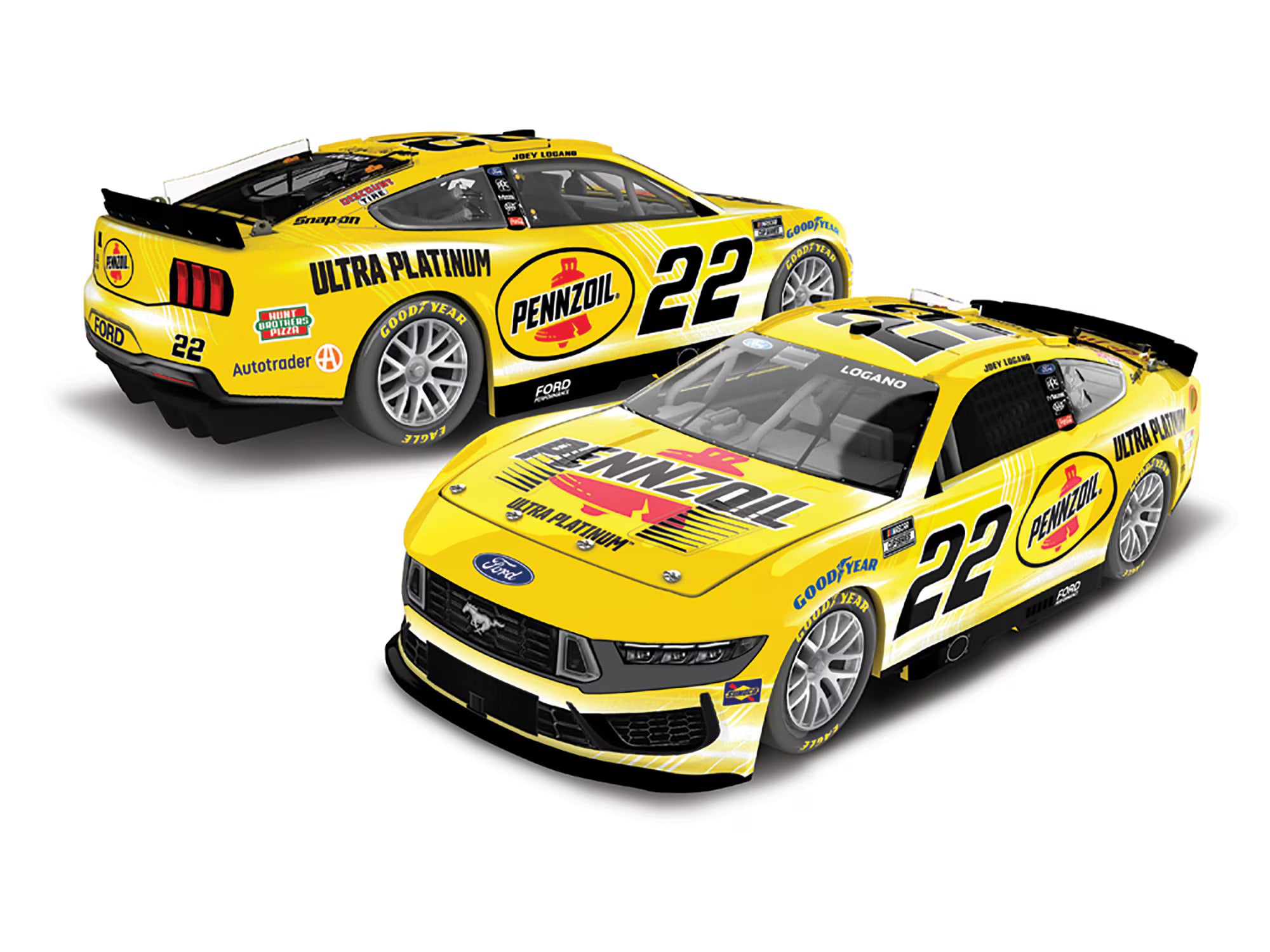 Lionel Racing - Joey Logano #22 Pennzoil 2025 Mustang, escala 1:64