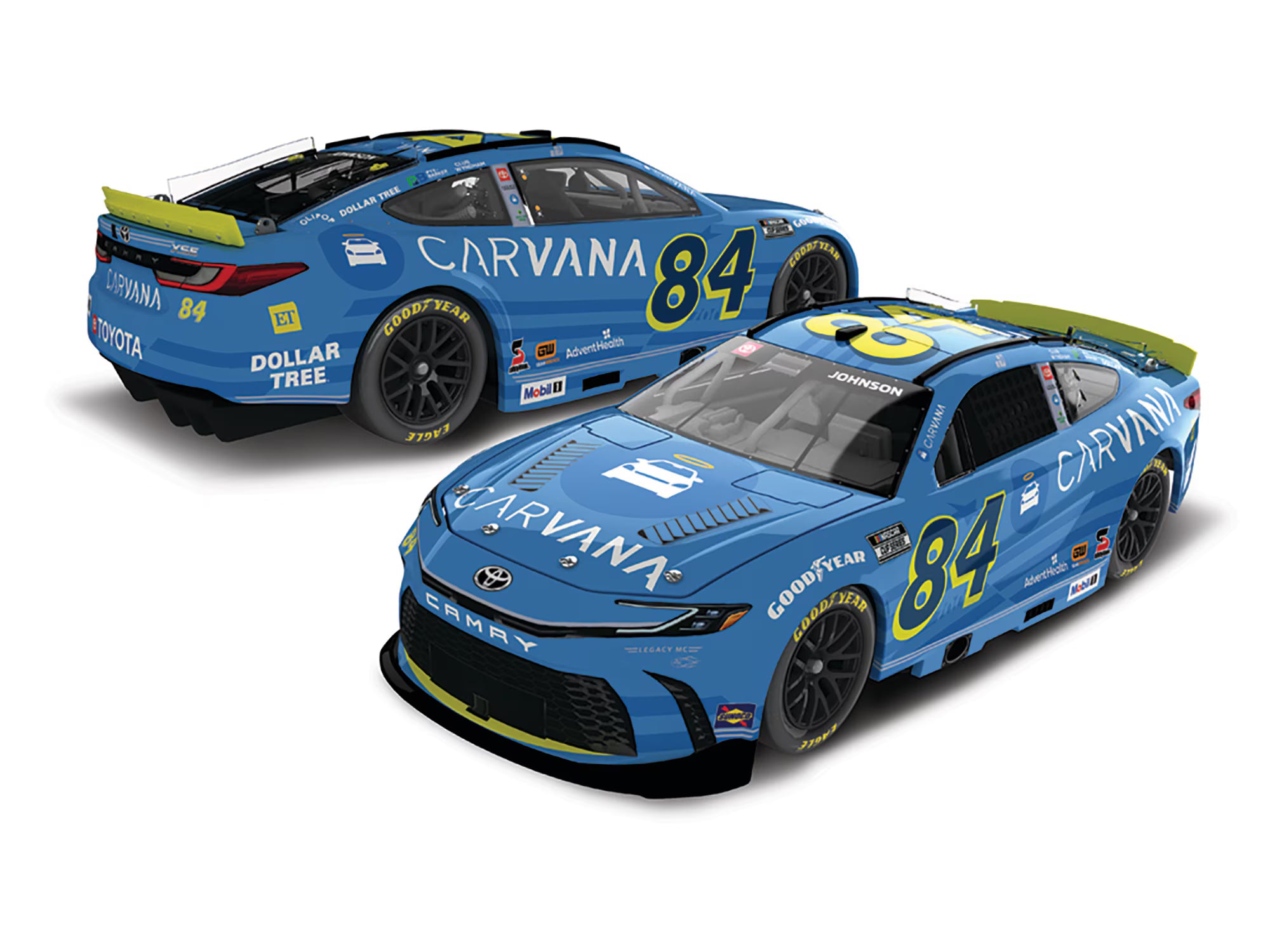 Lionel Racing - Jimmie Johnson #84 Carvana 700th Start 2025 Camry (Autografiado), escala 1:24