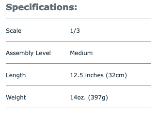 GoatGuns - Miniature 1/3 Scale Die-Cast Vietnam M16A1 Grenadier Model Kit (OD Green)