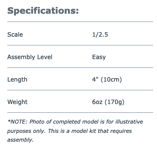 GoatGuns - Miniature 1/2.5 Scale Die-Cast 1911 Model Kit (Black)