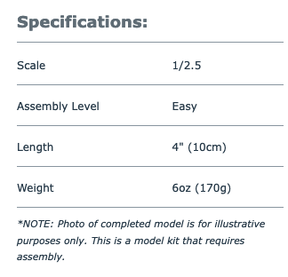 GoatGuns - Miniature 1/2.5 Scale Die-Cast 1911 Model Kit (Silver)