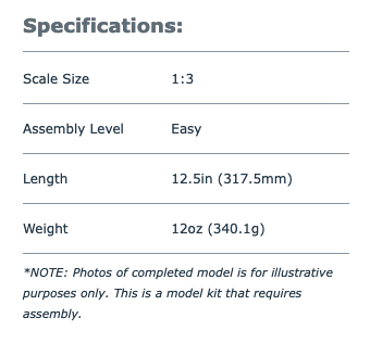 GoatGuns - Miniature 1/3 Scale Die-Cast AK47 Model Kit (Gold)