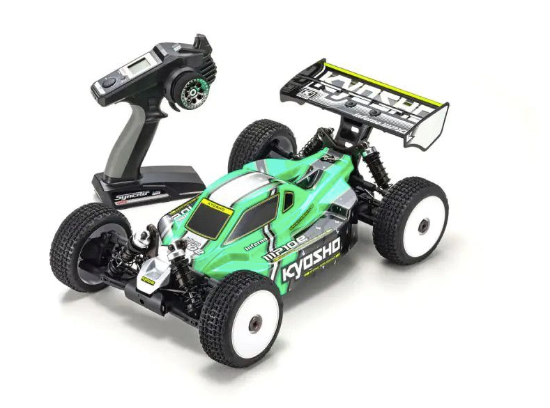 Kyosho - 1:8 Scale Radio Controlled Brushless Powered 4WD Racing Buggy readyset INFERNO MP10e Color Type 1 Green