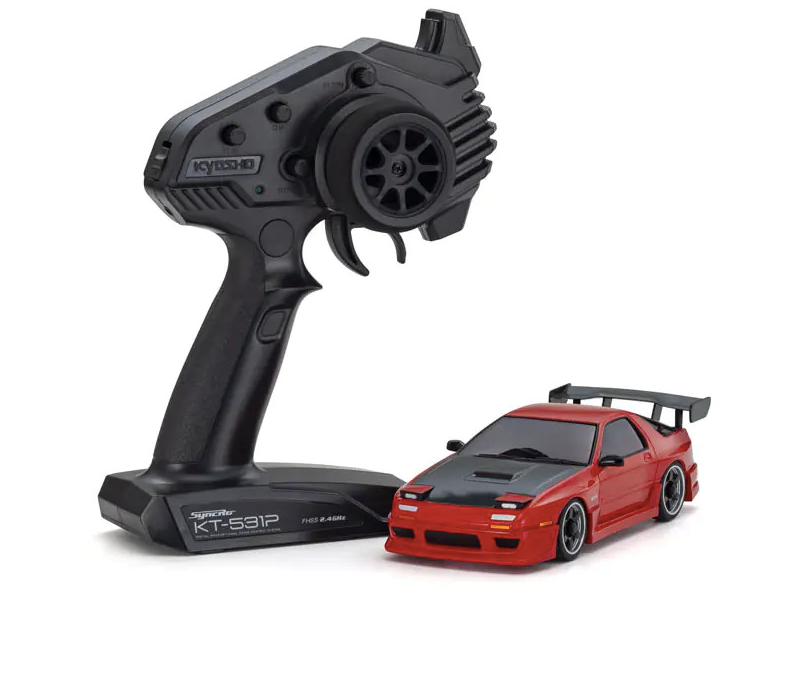 Kyosho - MINI-Z AWD MAZDA SAVANNA RX-7 FC3S with Aero Kit and CFRP hood Red