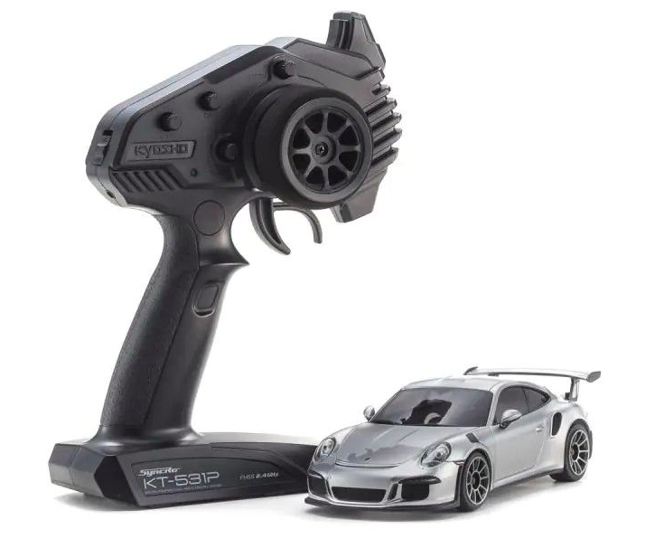 Kyosho - MINI-Z RWD MR-04 readyset Porsche 911 GT3 RS GT Silver Metallic