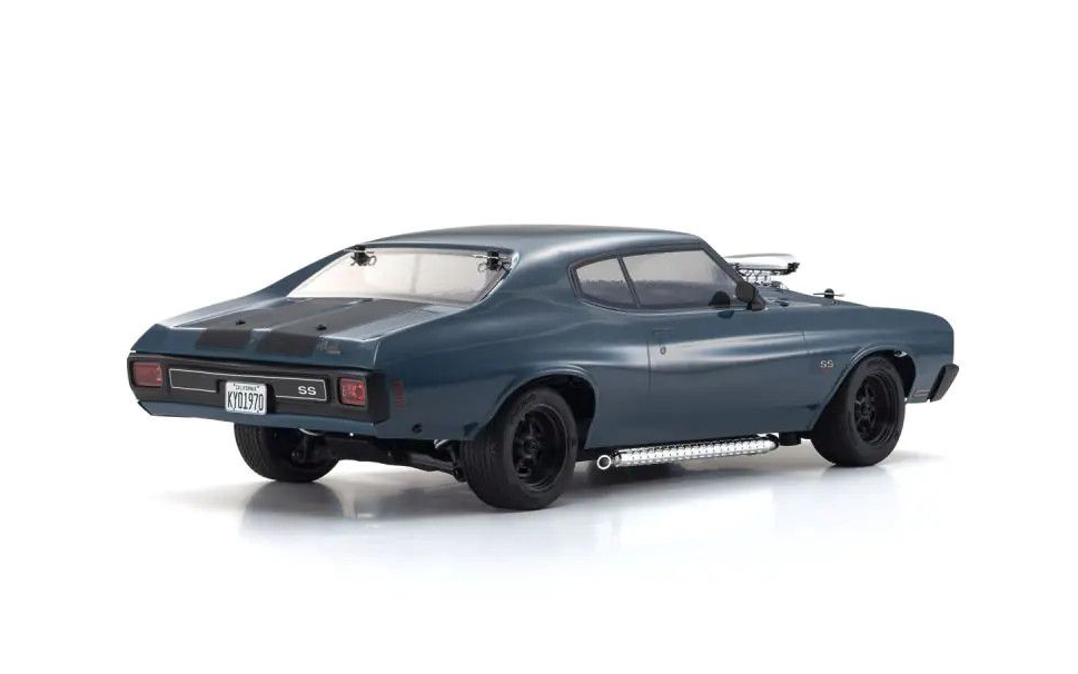 Kyosho - 1:10 Scale RC EP 4WD FAZER Mk2 FZ02L VE Series readyset 1970 Chevy® Chevelle® Supercharged VE Dark Blue