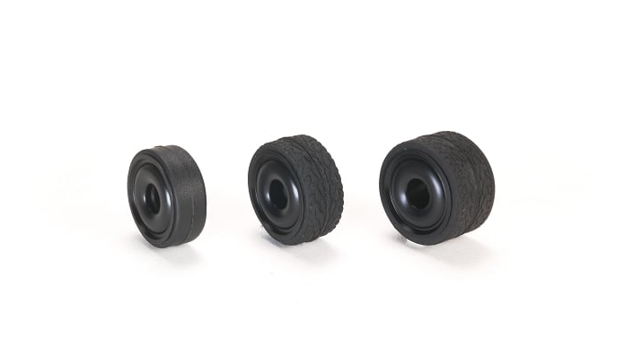 PN Racing - Mini-Z 2WD Machine Cut Delrin Black Formula 14x20mm Flanged Wheel R14