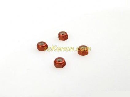 PN Racing - Alm. 2mm Wheel Lock Nut - Orange