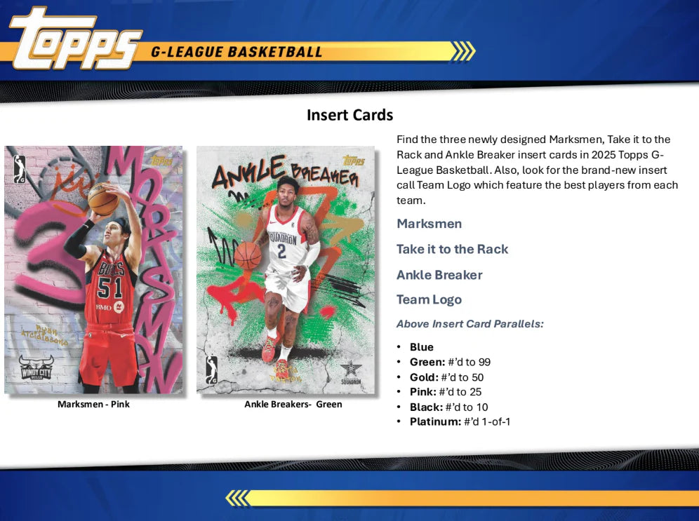 Topps - NBA G League Basketball: 2024 - 25 Hobby Box