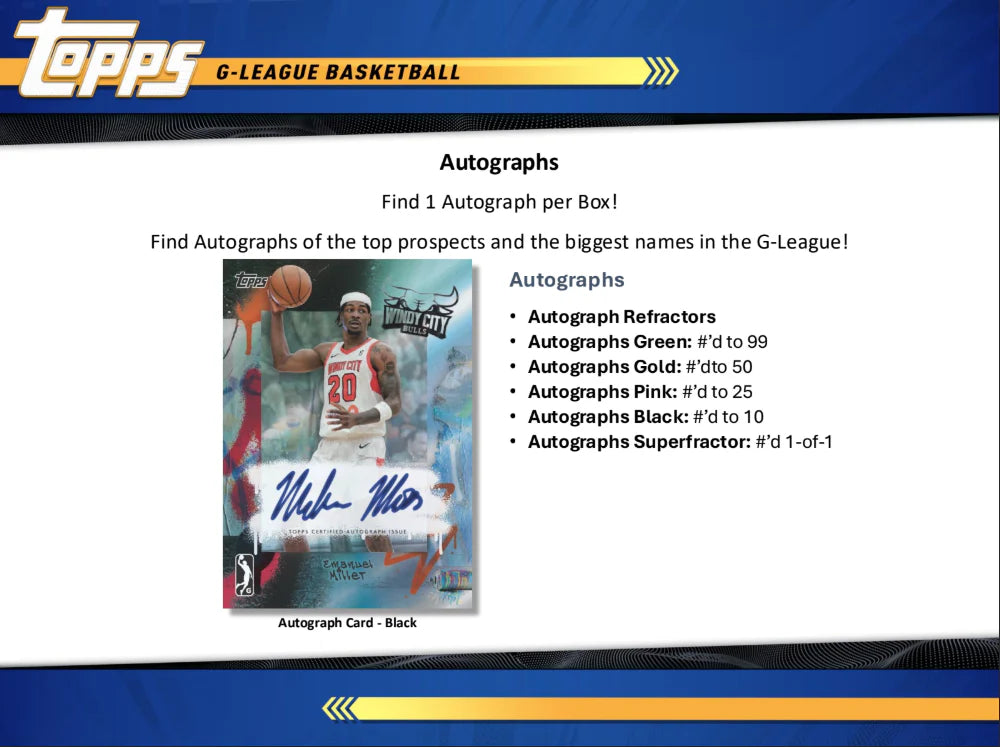 Topps - NBA G League Basketball: 2024 - 25 Hobby Box