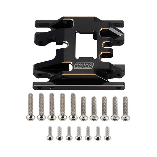 INJORA - 53g/pcs Brass Skid Plate Transmission Mount for 1/18 TRX4M (4M-67)
