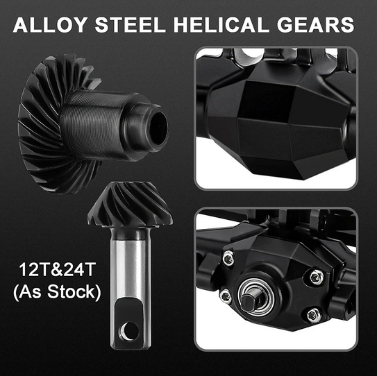 INJORA - +4mm Diamond Axles with Lay Down Servo Mount & Links for 1/18 TRX4M