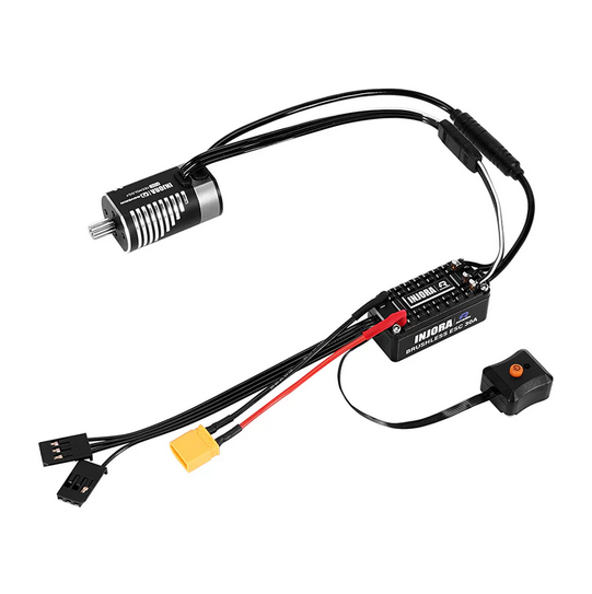 INJORA - Roverin FOC Sensored Brushless ESC & Motor Combo for 1/18 TRX4M Ascent18 (4800Kv)