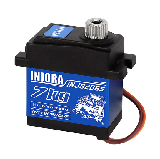 INJORA - 7KG High Voltage Waterproof 2065 Digital Servo with Mount for 1/18 TRX4M - Servo Only