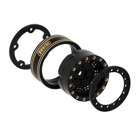 INJORA - 1.3" 81g/pcs Super Heavy Brass Beadlock Wheels for 1/24 1/18 RC Crawler