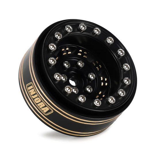 INJORA - 1.3" 81g/pcs Super Heavy Brass Beadlock Wheels for 1/24 1/18 RC Crawler