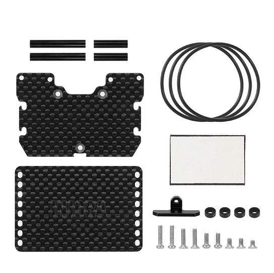 INJORA - Double Decker Carbon Fiber Tray Battery ESC Receiver Tray for 1/18 TRX4M