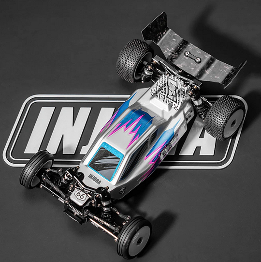 INJORA - Forged Carbon Fiber Chassis & Rear Wing for 1/24 Buggy Losi Micro-B