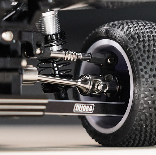 INJORA - Stainless Steel CVD Drive Shaft, Axles, Wheel Hexes Set for Losi Micro-B Micro-T