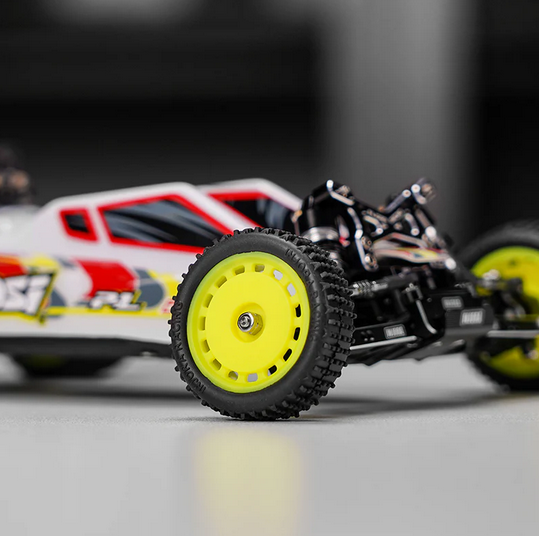 INJORA - Pre-mounted Pin Buggy Tires & Wheels for 1/24 Losi Micro-B Yellow