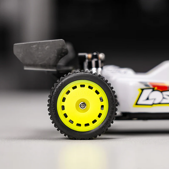 INJORA - Pre-mounted Pin Buggy Tires & Wheels for 1/24 Losi Micro-B Yellow