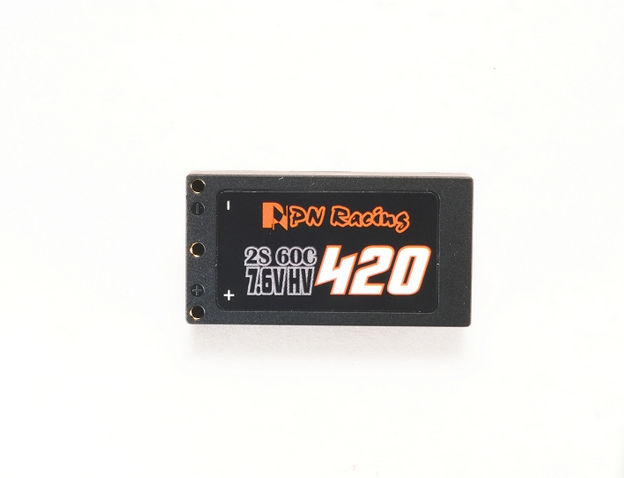 PN Racing - V5 LiPo 2S 7.6V HV 420mah 60C Hardcase Battery (Charging Cable Included)
