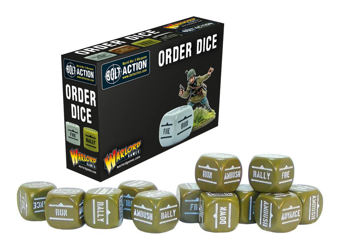 Warlord Games- Bolt Action: Order Dice Pack - Olive Drab