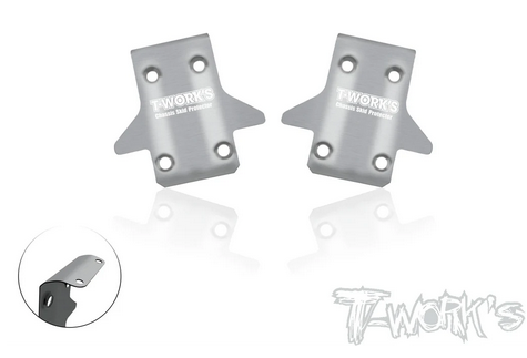 T-Work´s - TO-235-MP11 Stainless Steel Front Chassis Skid Protector ( Kyosho MP11 ) 2pcs.