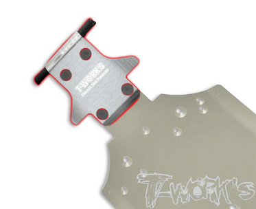 T-Work´s - TO-235-MP11 Stainless Steel Front Chassis Skid Protector ( Kyosho MP11 ) 2pcs.