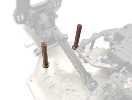 T-Work´s - TO-239-MP11 Hard Coated 7075-T6 Alum. Servo Saver Shaft ( For Kyosho MP11 )