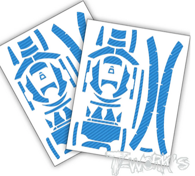T-Work´s - TS-054B 3D Light Blue Graphite Sticker (For Smartcom Headset) 2pcs.
