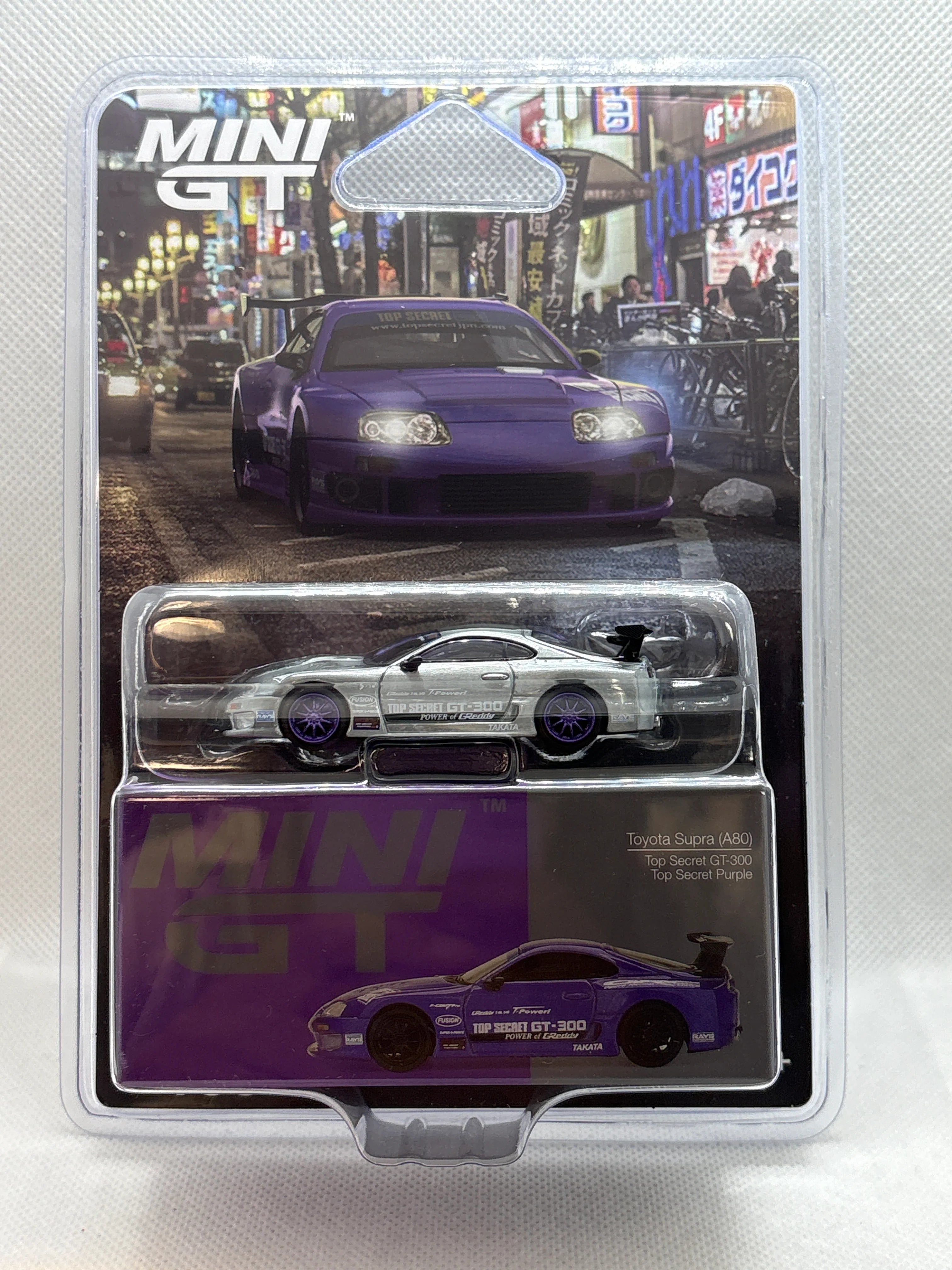 Mini GT - Toyota Supra (A80) Top Secret GT-300 Top Secret Purple 1/64 (Chase)