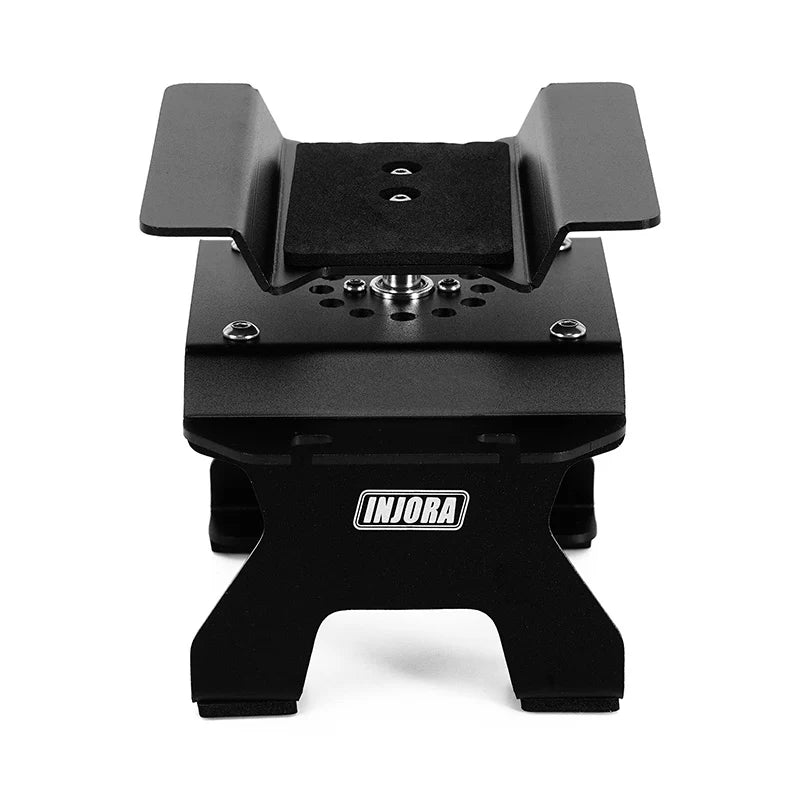 INJORA - Aluminum RC Car Stand with Shock Holder for 1/24 1/18 RC Crawler (BLACK)